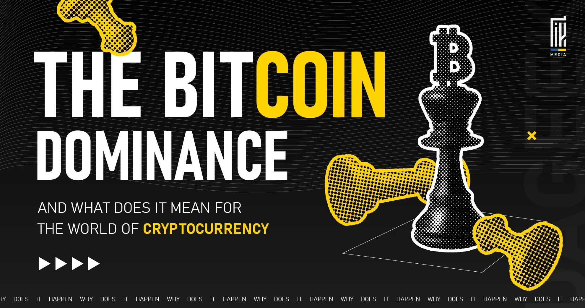 Bitcoin dominance in the crypto market – chess piece symbolizing BTC’s strategic influence.