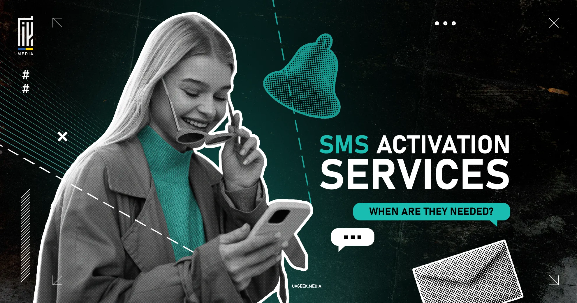 SMS activation services - a woman using a smartphone to receive a verification code via a virtual number